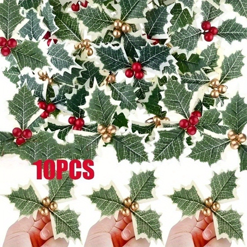 Christmas Wreath Fake - 10 шт. искусственных ягод остролиста с