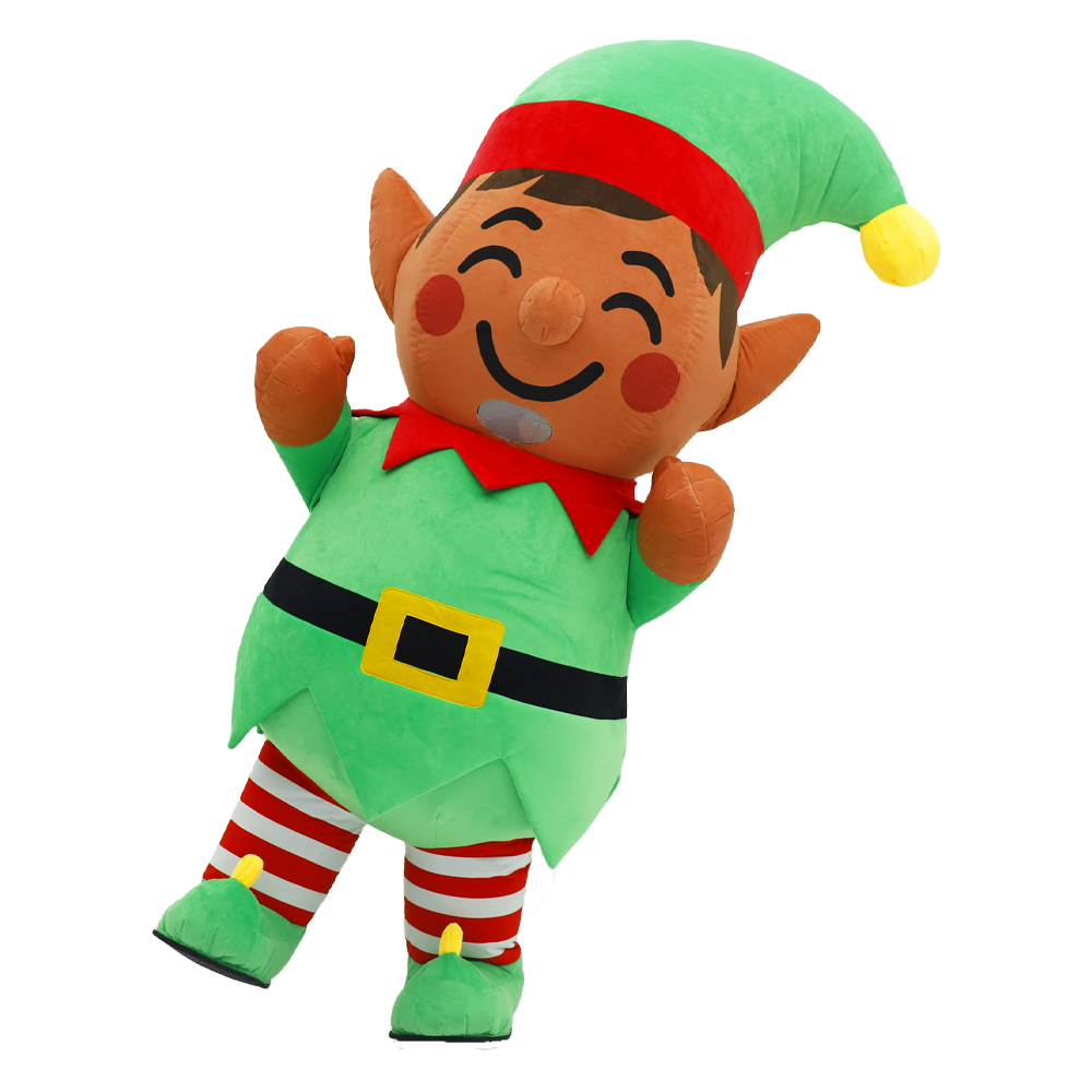 Elf Costume Christmas - Надувной рождественский эльф, плюшевый костюм, парадный