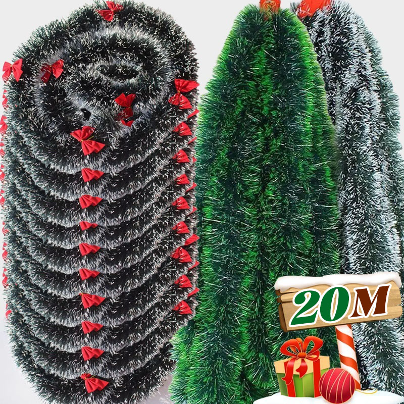 Tinsel Garland Decoration - Рождественская мишура, ленты, блестящая гирлянда, венок,