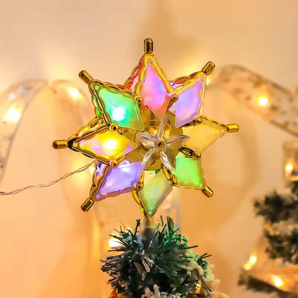 Star Tree Topper - Светодиодная гирлянда-звезда на верхушку елки, новогоднее
