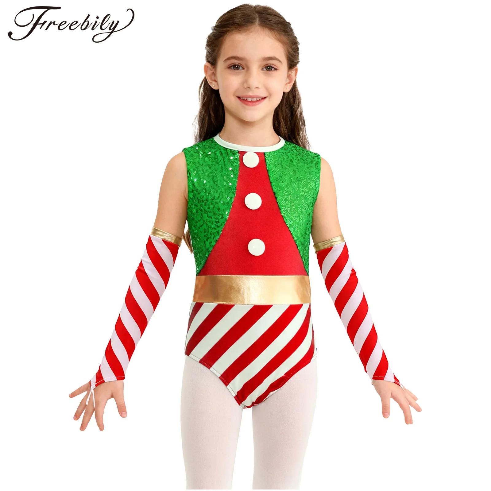 Elf Costume Christmas - Рождественский карнавальный костюм Санта-Эльфа для девочек,