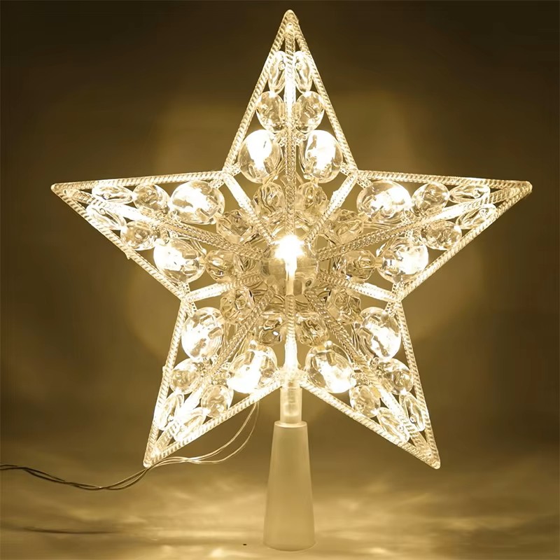 Star Tree Topper - Светящаяся пятиконечная звезда на верхушку елки