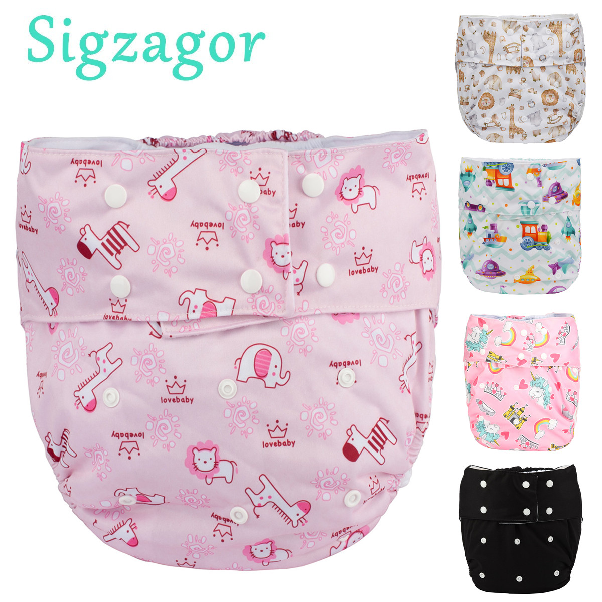 Pampers Diaper Premium Care - [Sigzagor] 1 тканевый подгузник для взрослых-подростков,