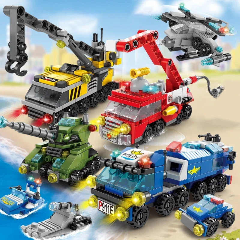 Lego Set City - Городской пожарный автомобиль, строительные блоки для