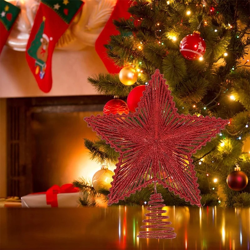 25 см красный блестящий топпер – обзор и цена Star Tree Topper