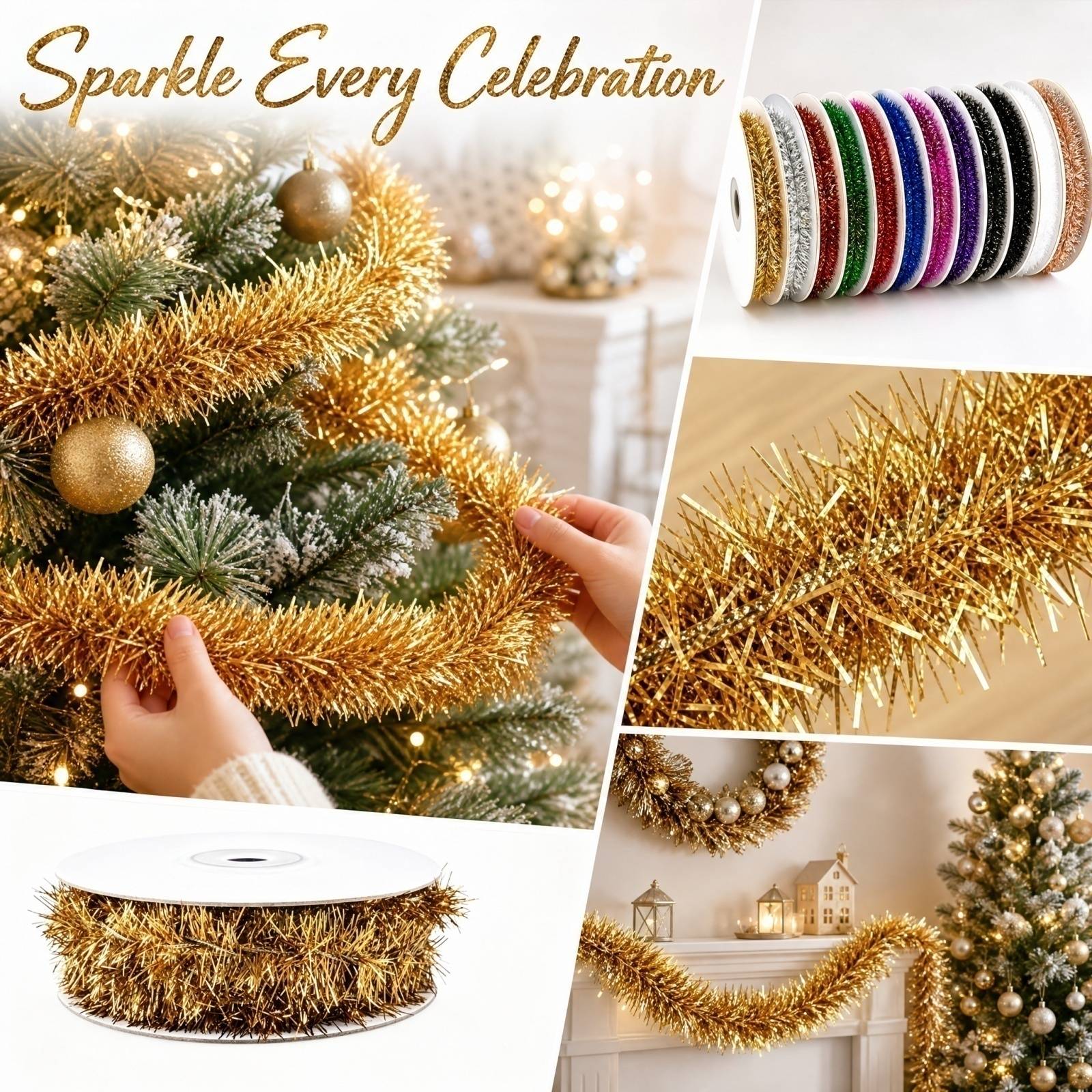 Пластиковая гирлянда из провол – обзор и цена Tinsel Garland Decoration