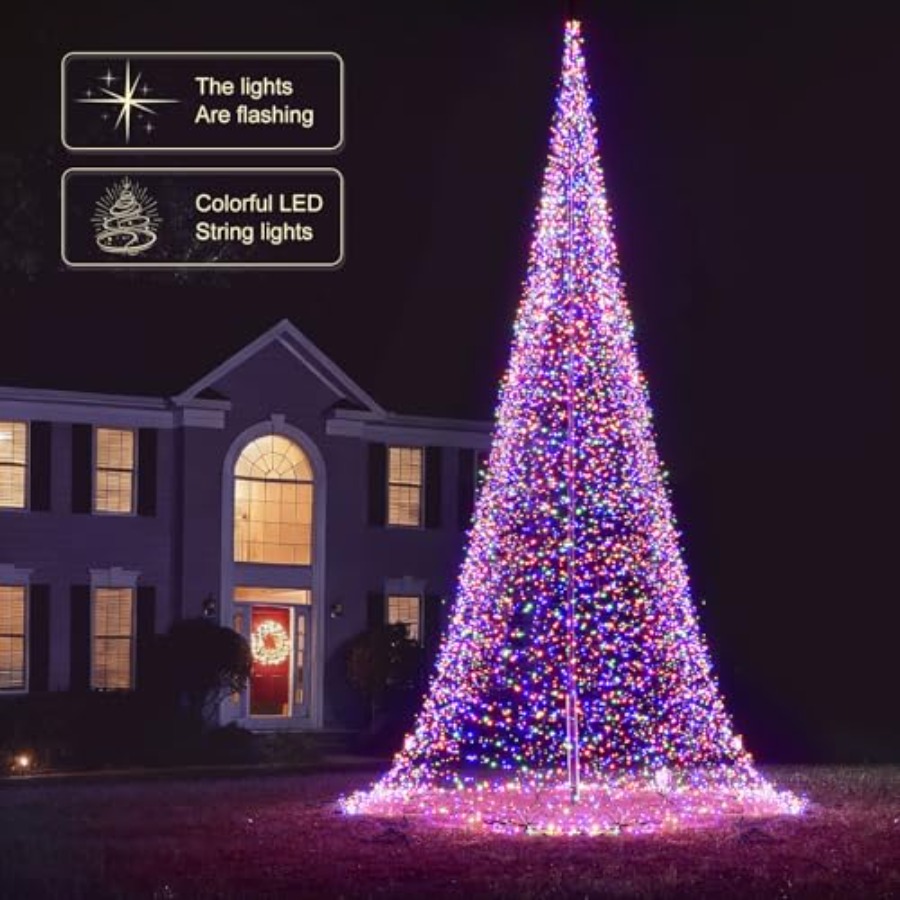 Уличная новогодняя елка с LED- – обзор и цена Christmas Lights Outdoor