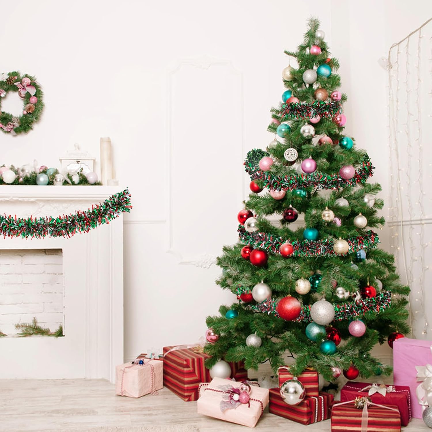 2-метровая новогодняя гирлянда – обзор и цена Tinsel Garland Decoration