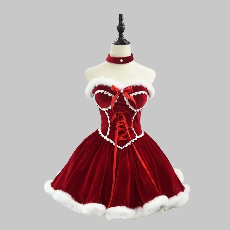 Новогоднее красное платье, пла – обзор и цена Elf Costume Christmas
