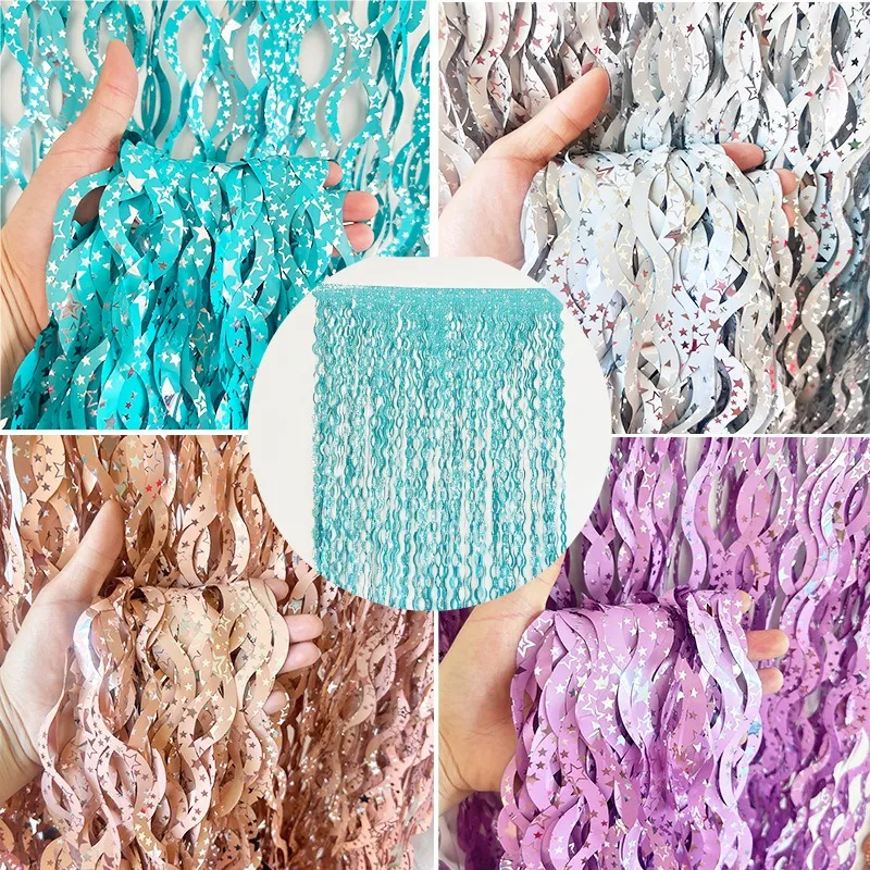 1X2 м Звезда красочный дождь ф – обзор и цена Tinsel Garland Decoration