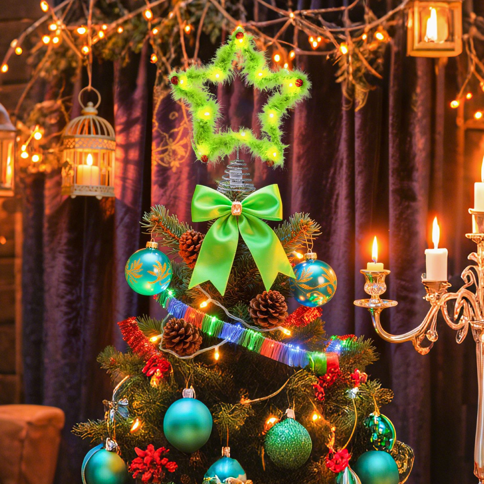 Рождественский нечеткий Grinch – обзор и цена Star Tree Topper