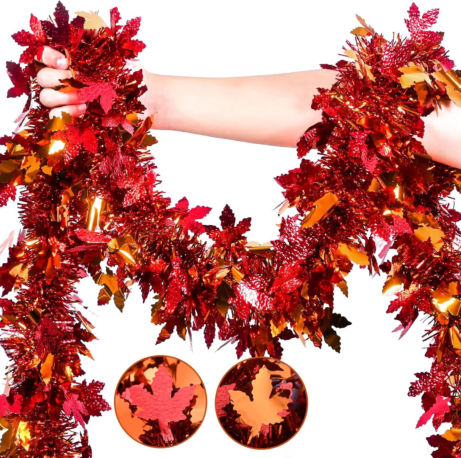 Осенняя гирлянда из мишуры для – обзор и цена Tinsel Garland Decoration