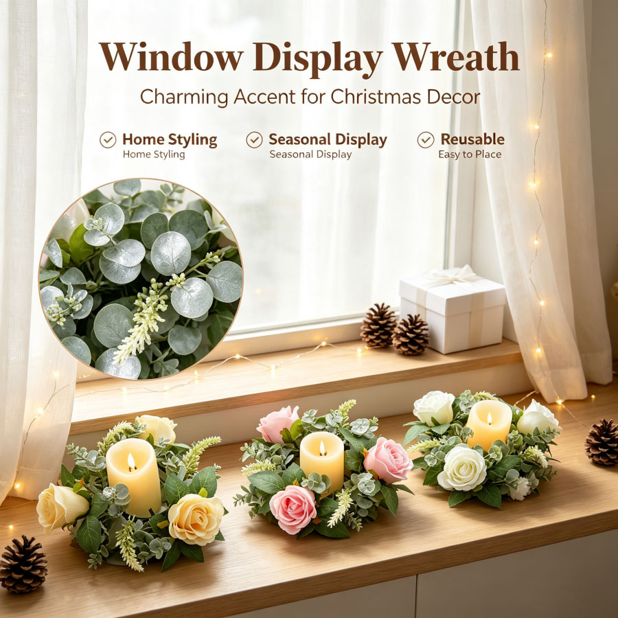 Искусственный венок из роз в ф – обзор и цена Christmas Wreath Fake